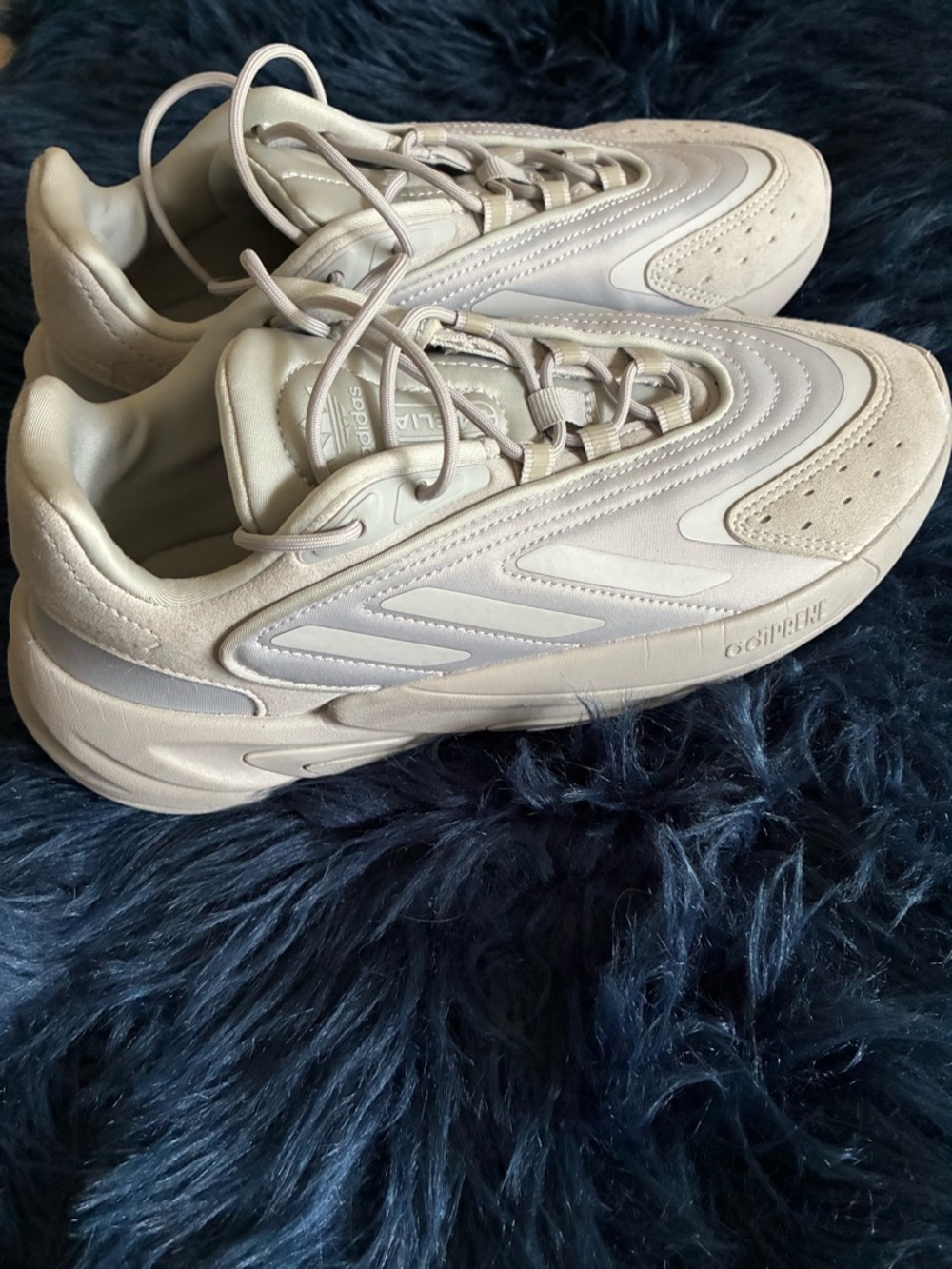 adidas gray White Layered Runner Sneakers
